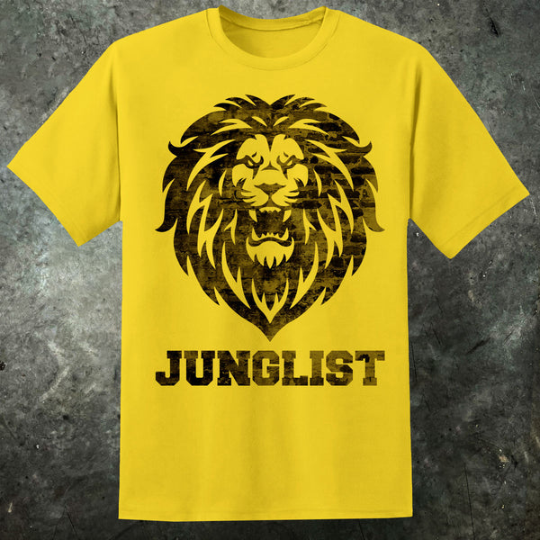 Junglist Warrior DNB Lion Head Mens T Shirt