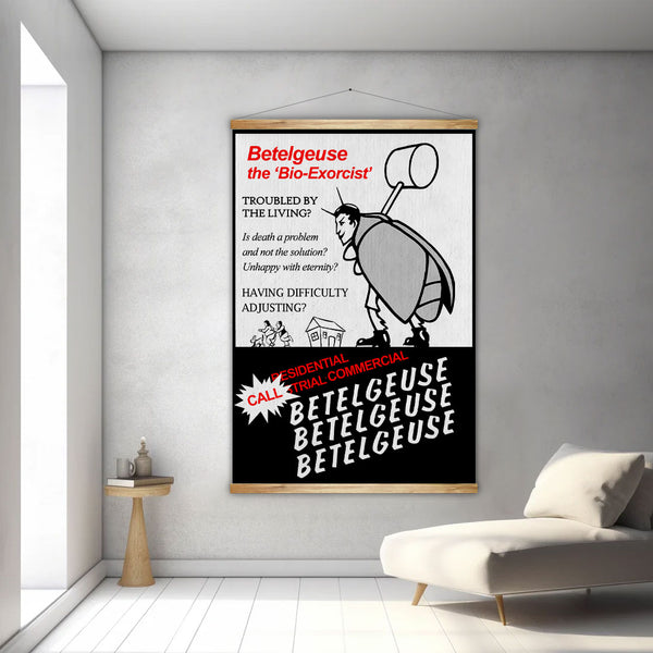 Beetlejuice Movie Advert Canvas Poster
