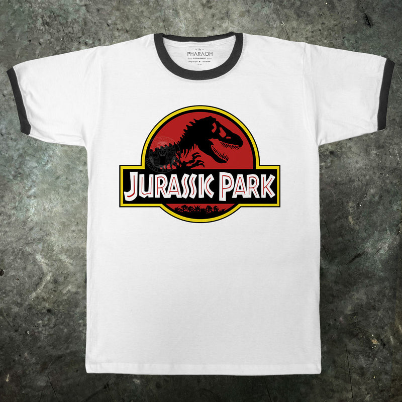 Jurassic Park Ringer T Shirt - Mens