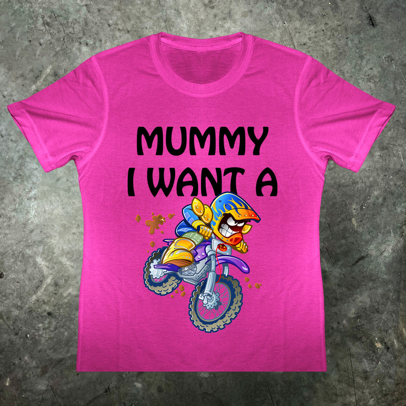 Mummy I Want A Motorbike Kids T Shirt