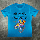 Mamma jag vill ha en motorcykel barn t -shirt