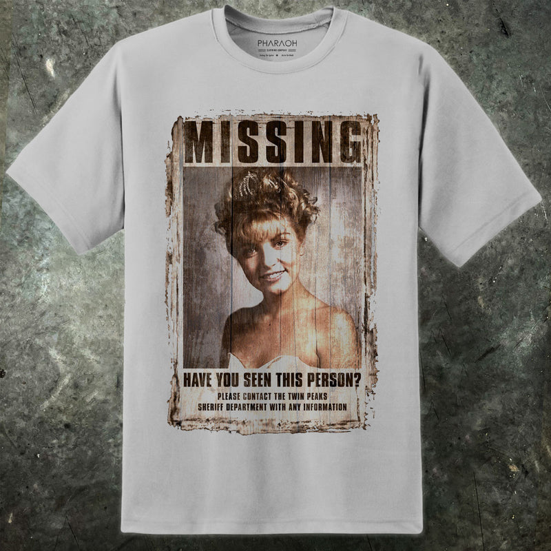 Twin Peaks Laura Palmer MISSING poster T Shirt - Digital Pharaoh UK