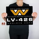 Aliens LV426 Hadleys Hope Metallschild