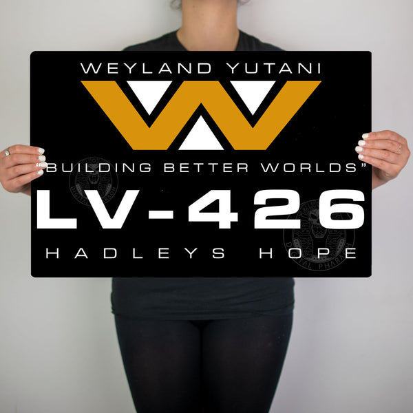 Aliens LV426 Hadleys Hope Metal Sign