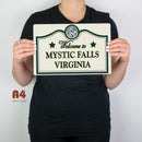 Mystic Falls Vampire Diaries Metal Sign