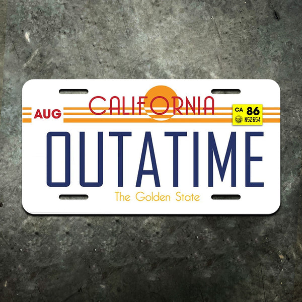 Back To The Future OUTATIME Metal Number Plate - Digital Pharaoh UK