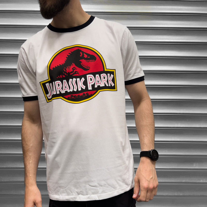 Jurassic Park Ringer T Shirt - Mens - Digital Pharaoh UK