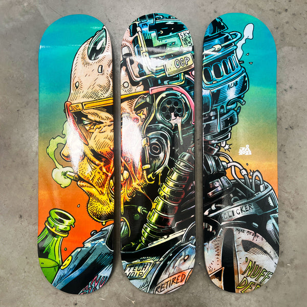 Robocop Retired Skateboard Artwork