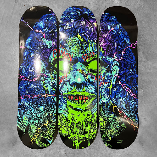 Regan Pazuzu Triple Skatedeck Artwork