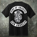 Söner anarki anpassad charter reaper patch t shirt