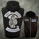 Sons Of Anarchy Ärmelloser bestickter Hoodie Herren