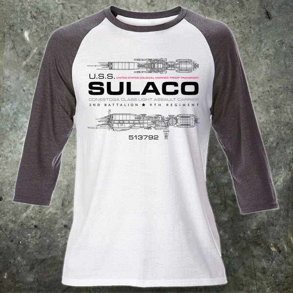 Aliens Sulaco Raglan T Shirt - Digital Pharaoh UK