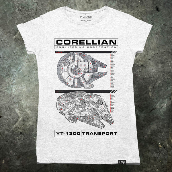 Star Wars Millenium Falcon Womens T Shirt