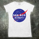 NASA -stil sulaco -logotyp kvinnors t -shirt