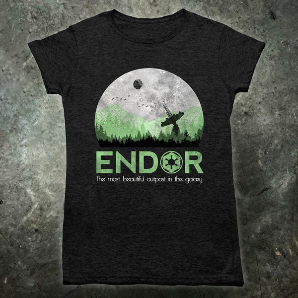 Star Wars Inspired Endor Outpost Womens T Shirt