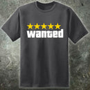 Gezocht GTA V geïnspireerd Gamer T -shirt