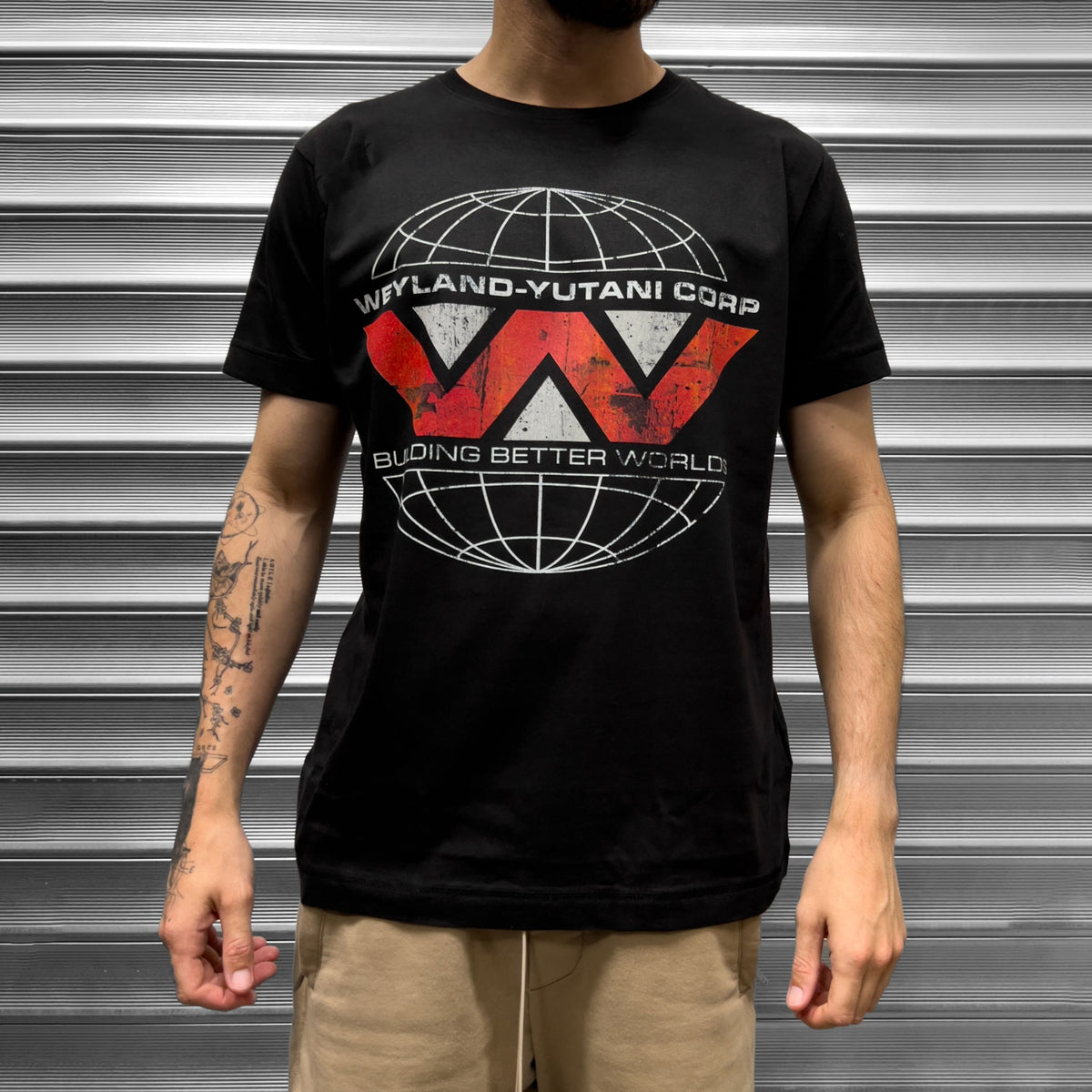 ALIENS USCSS NOSTROMO Weyland Yutani Black Printed T-shirt OZ5163 - Foto 3
