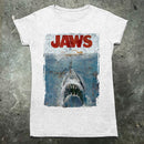 Jaws Distressed Movie Poster Womens T Shirt - Digital Pharaoh UK