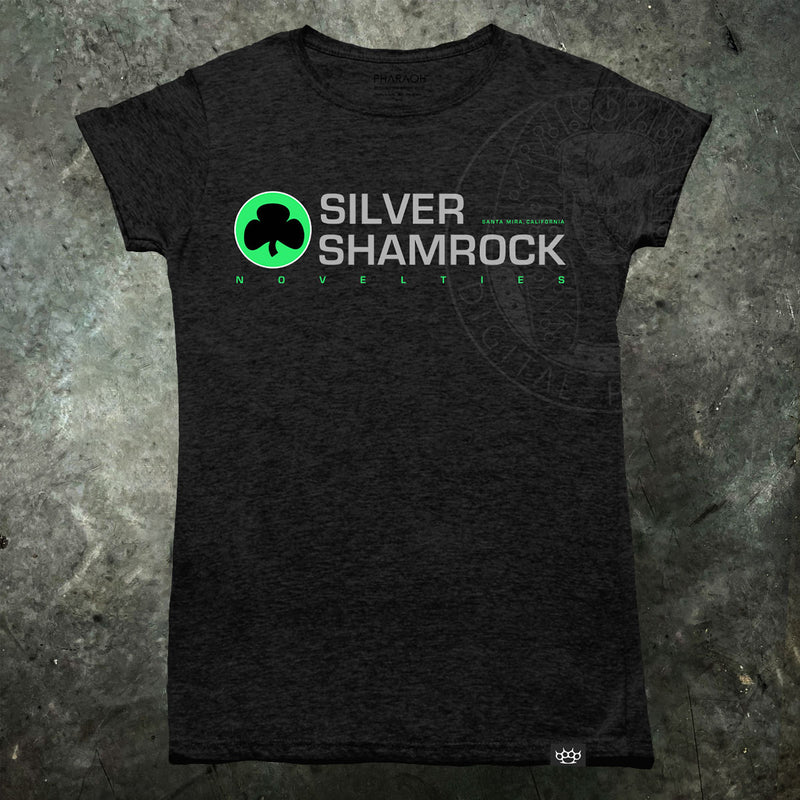 Silver Shamrock Halloween Womens T Shirt