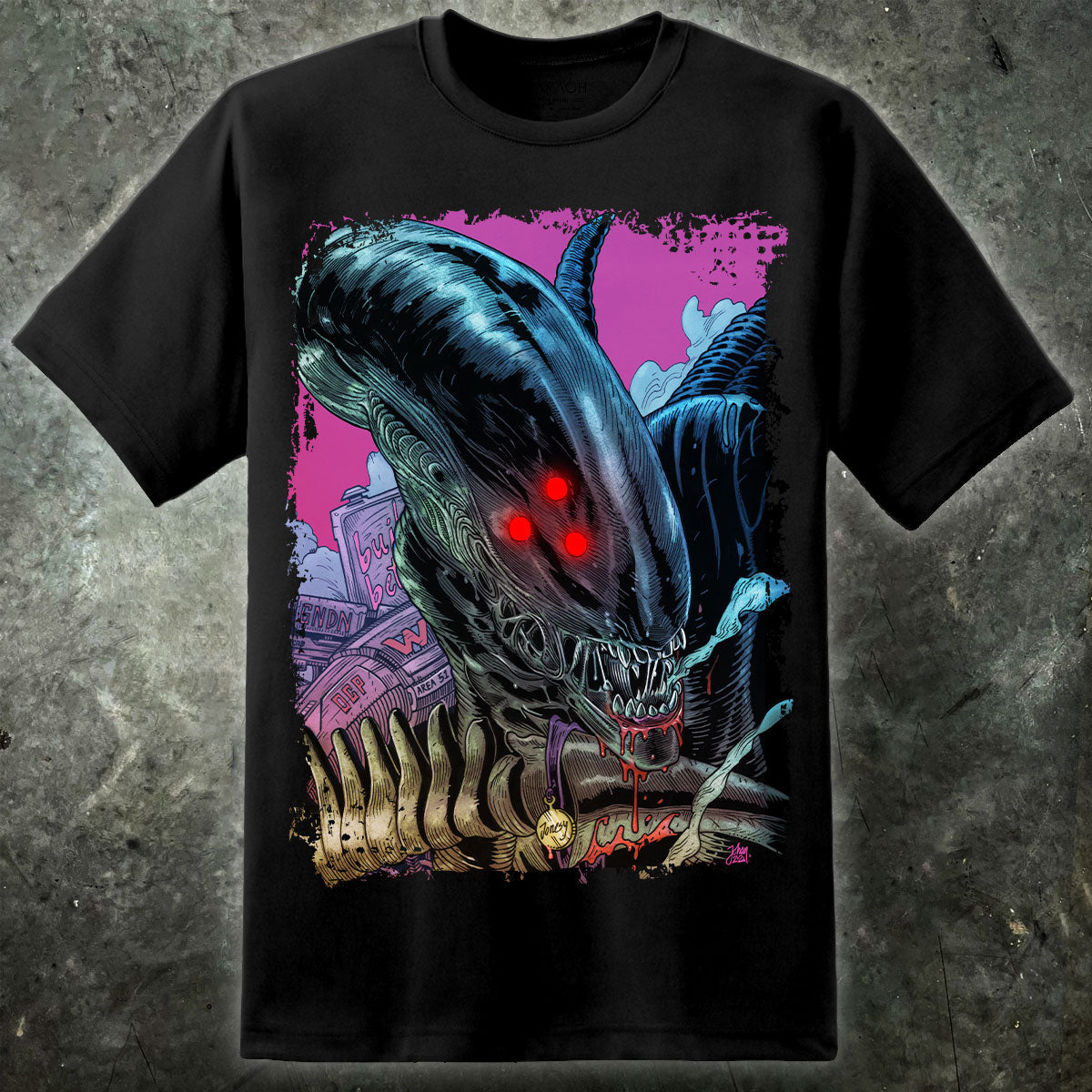 Aliens Xenomorph Cybernosferatu T Shirt 4XL / Black