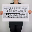 TB303 Bassline Inspired Metal Artwork Poster - Digital Pharaoh UK