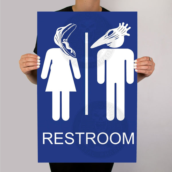 Beetlejuice Inspired Restroom Metal Sign - Digital Pharaoh UK