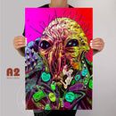 Brundle Fly Cybernosferatu Metal Poster - Digital Pharaoh UK