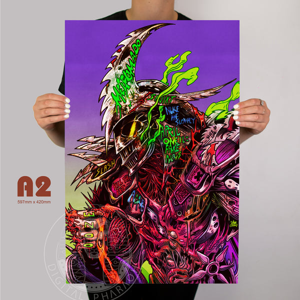 Shredder Teenage Mutant Ninja Turtles Metal Poster - Digital Pharaoh UK