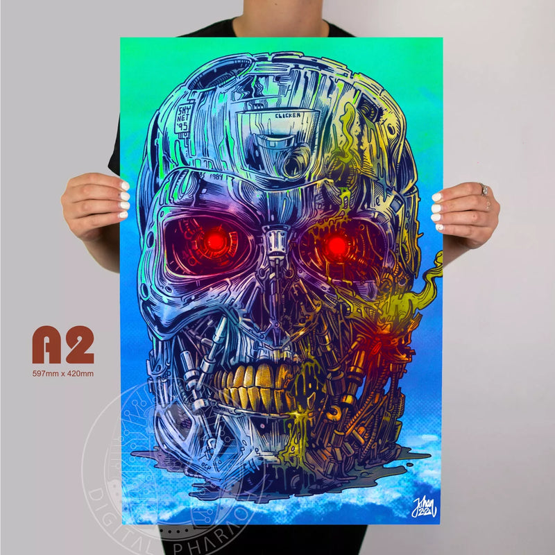 Terminator T800 Skull Metal Poster - Digital Pharaoh UK