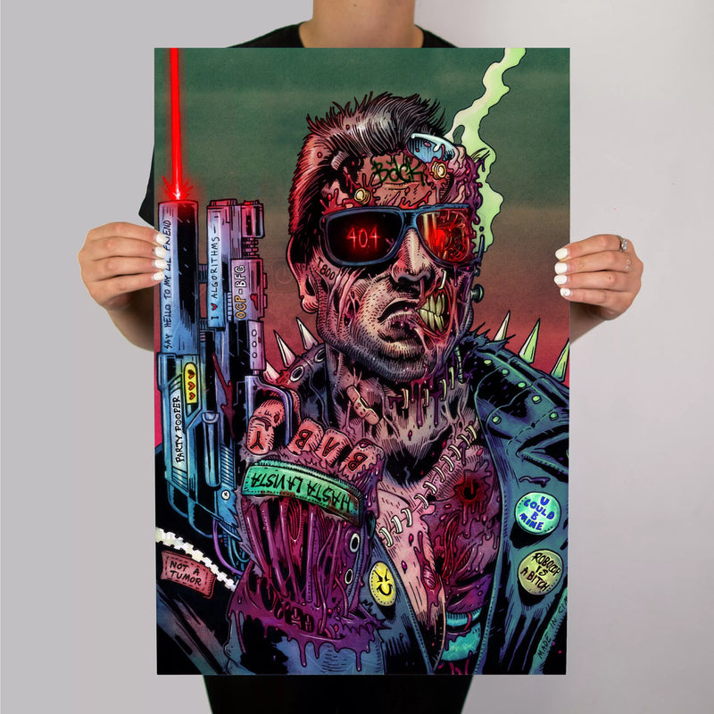 The Terminator Cyber T-800 Metal Poster Artwork - Digital Pharaoh UK