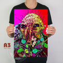 Brundle Fly Cybernosferatu Metal Poster - Digital Pharaoh UK