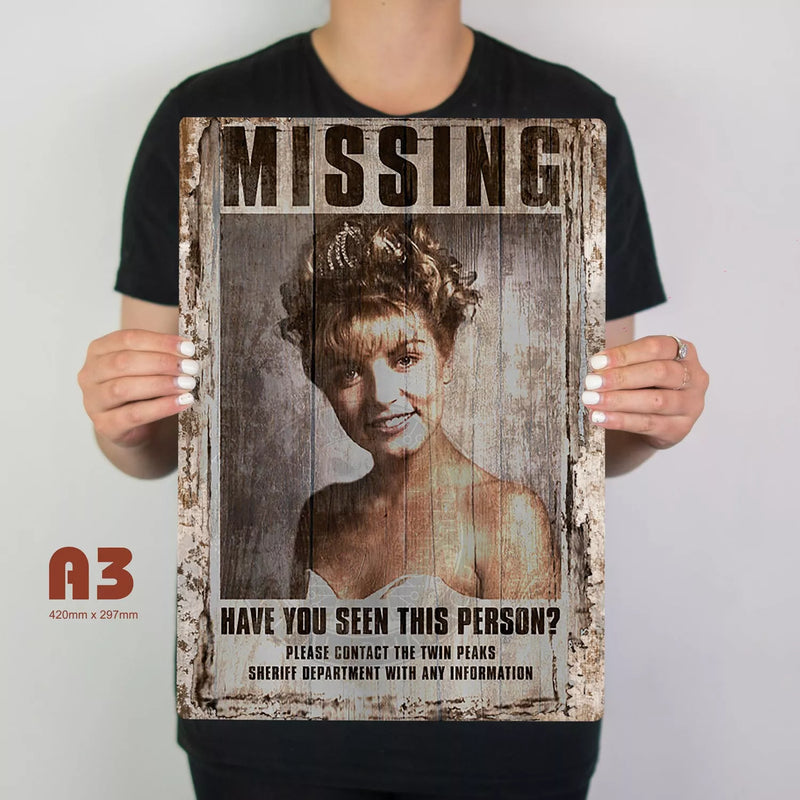 Twin Peaks Inspired Laura Palmer Missing Sign - Digital Pharaoh UK