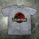 Jurassic Park Inspired Acid Wash Mens T Shirt