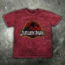 Jurassic Park Inspired Acid Wash Mens T Shirt