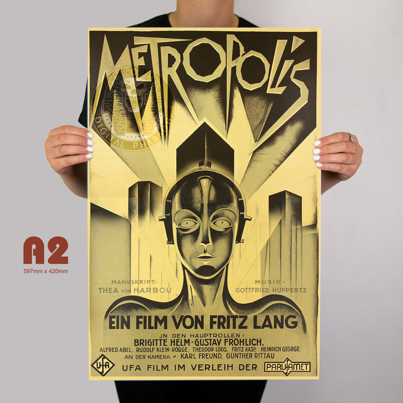 Metropolis Vintage Metal Movie Poster - Digital Pharaoh UK