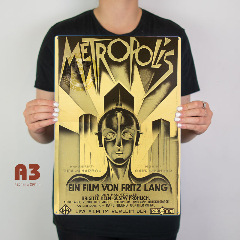 Metropolis Vintage Metal Movie Poster - Digital Pharaoh UK
