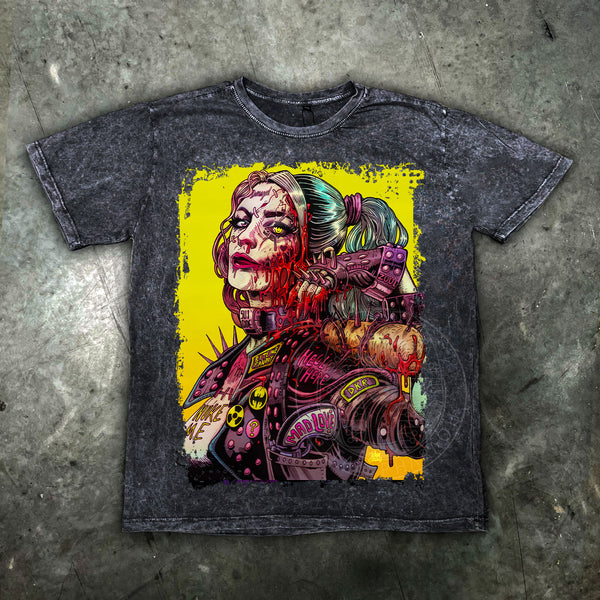 Harley Quinn Cybernosferatu Distressed T Shirt - Digital Pharaoh UK