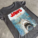 Jaws Distressed Movie Poster Womens T Shirt - Digital Pharaoh UK