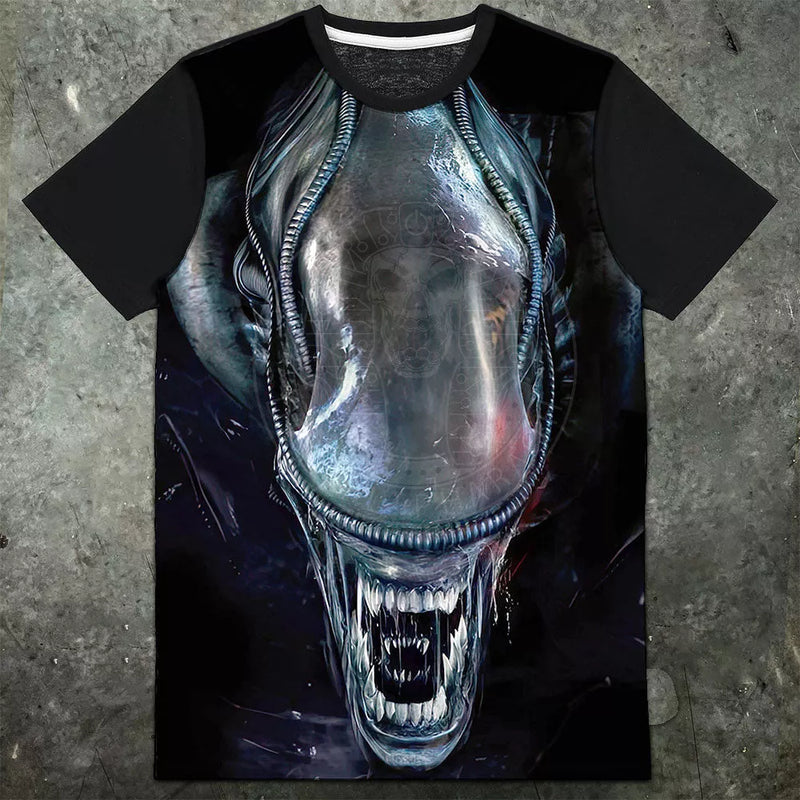 Xenomorph Face Panel T Shirt - Digital Pharaoh UK