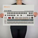 TR909 Drum Machine Metal Poster - Digital Pharaoh UK