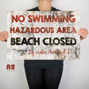 Jaws Beach Closed Sign - Digital Pharaoh UK