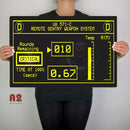 Aliens Sentry Gun UI Screen Sign - Digital Pharaoh UK