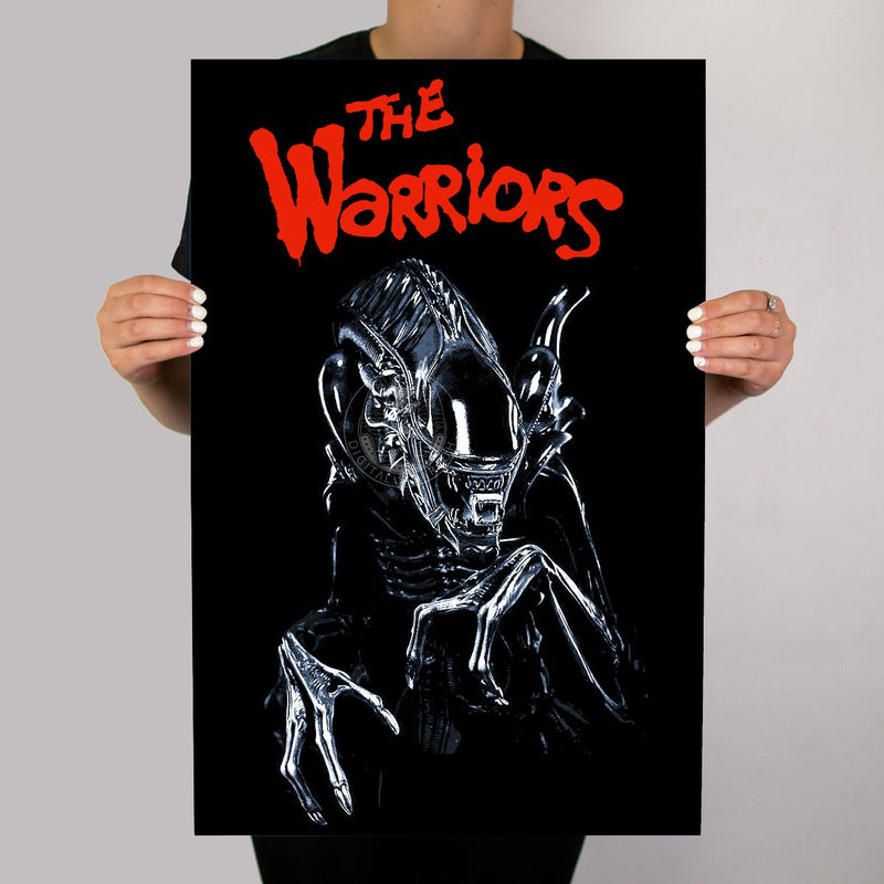 Aliens Warriors Metal Movie Poster - Digital Pharaoh UK