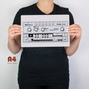 TB303 Bassline Inspired Metal Artwork Poster - Digital Pharaoh UK