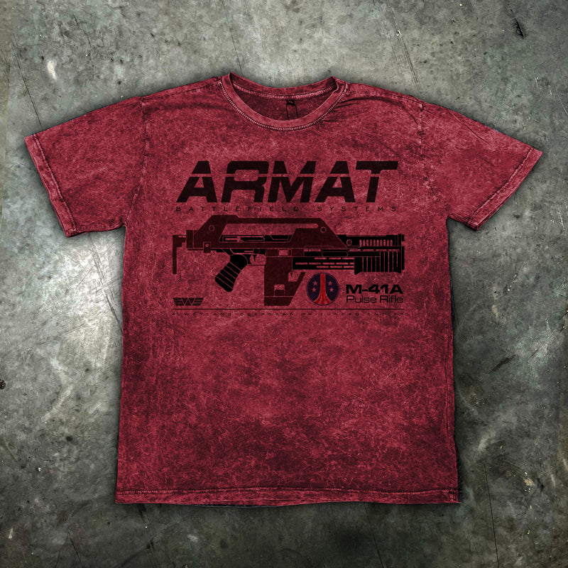 Aliens ARMAT Pulse Rifle Distressed Mens T Shirt - Digital Pharaoh UK