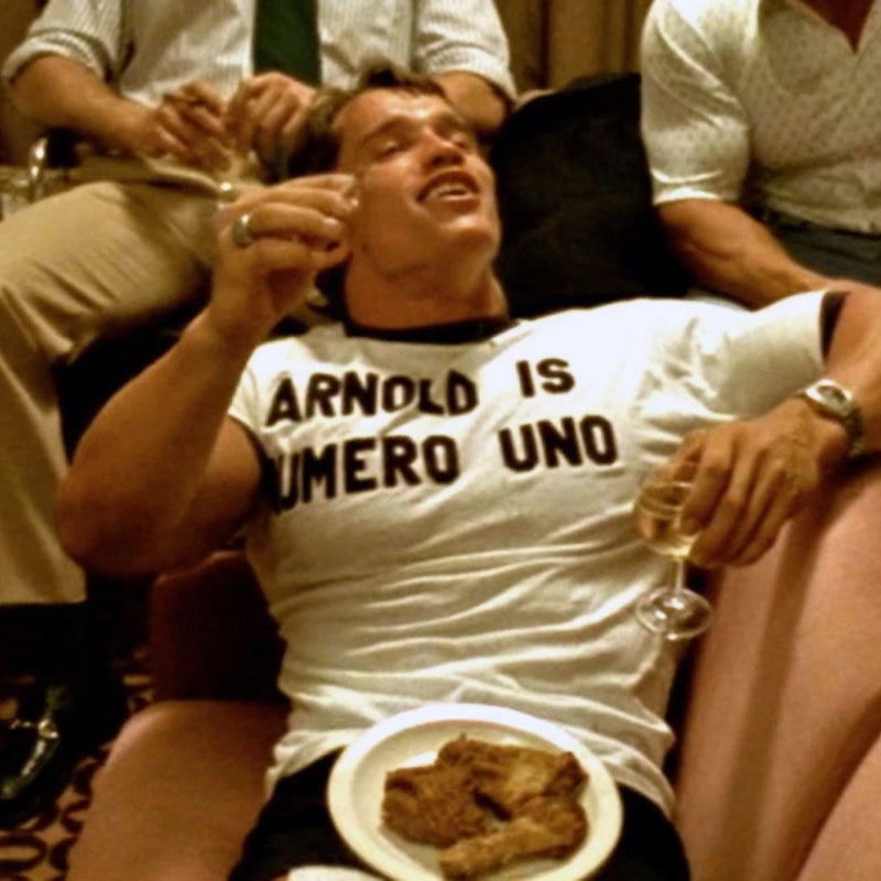 buzz shirts Arnold is Numero Uno, Mens Organic Cotton Retro buzz shirts Arnold is Numero Uno, Mens Organic Cotton Retro