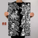 Aliens vs. Predator Artwork Metal Poster - Digital Pharaoh UK