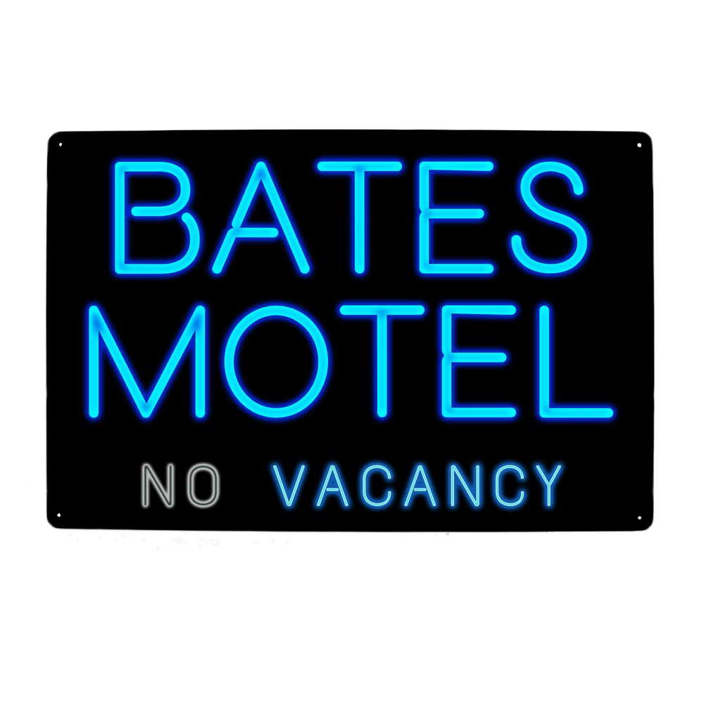 Psycho Bates Motel Metal Sign