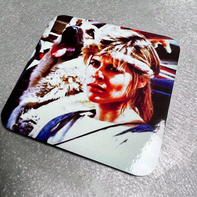 Sarah Connor Terminator Polaroid Inspired Coaster - Digital Pharaoh UK