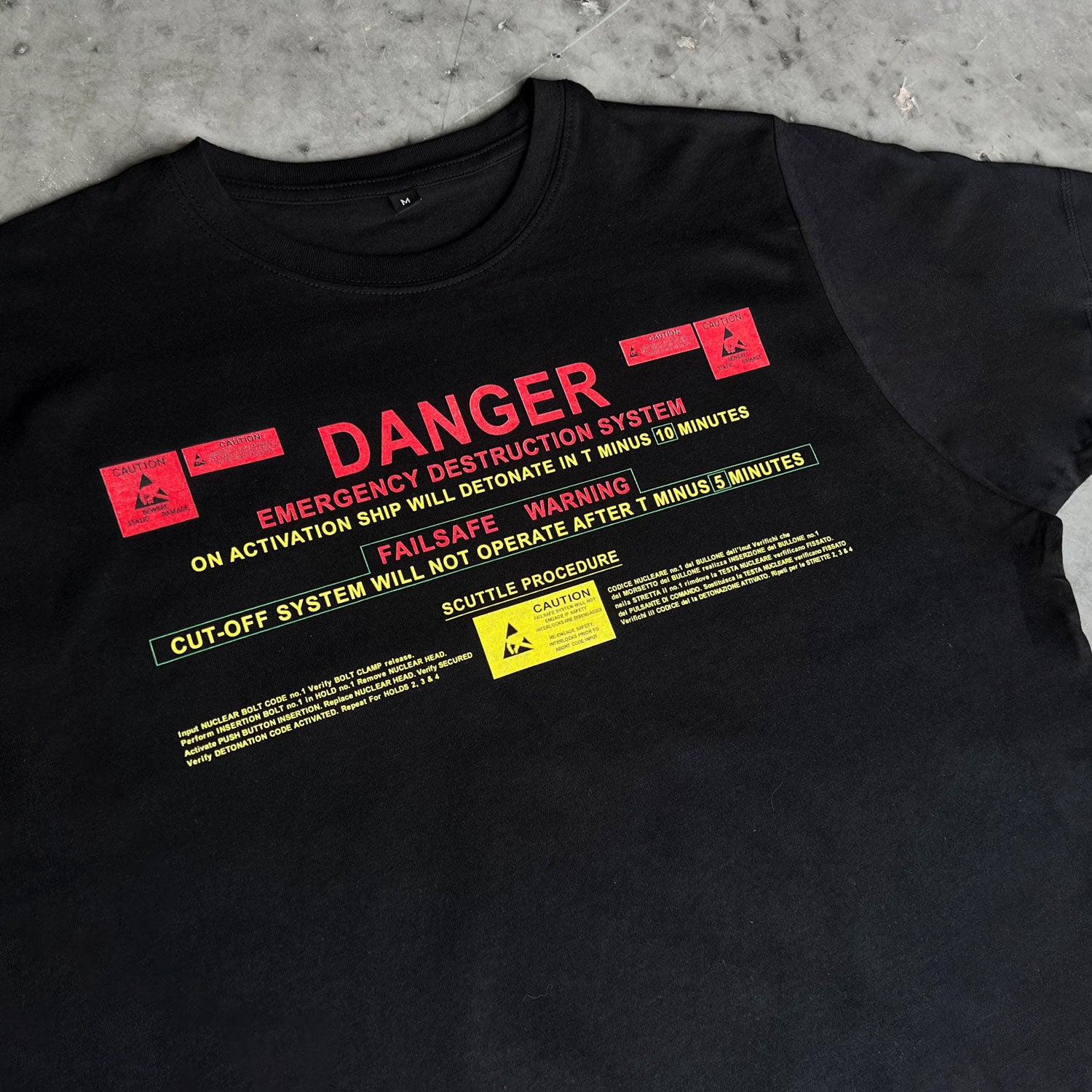 Alien Nostromo Destruct Sequence Mens T Shirt